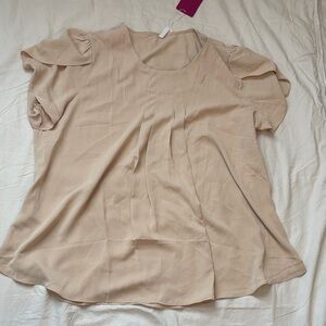 Elegant Beige Women's Top